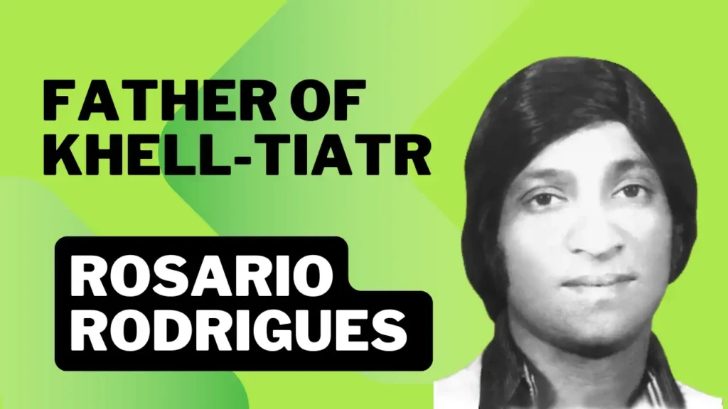 Rosario Rodrigues Konkani Tiatrist: Image of the legend with a smiling face